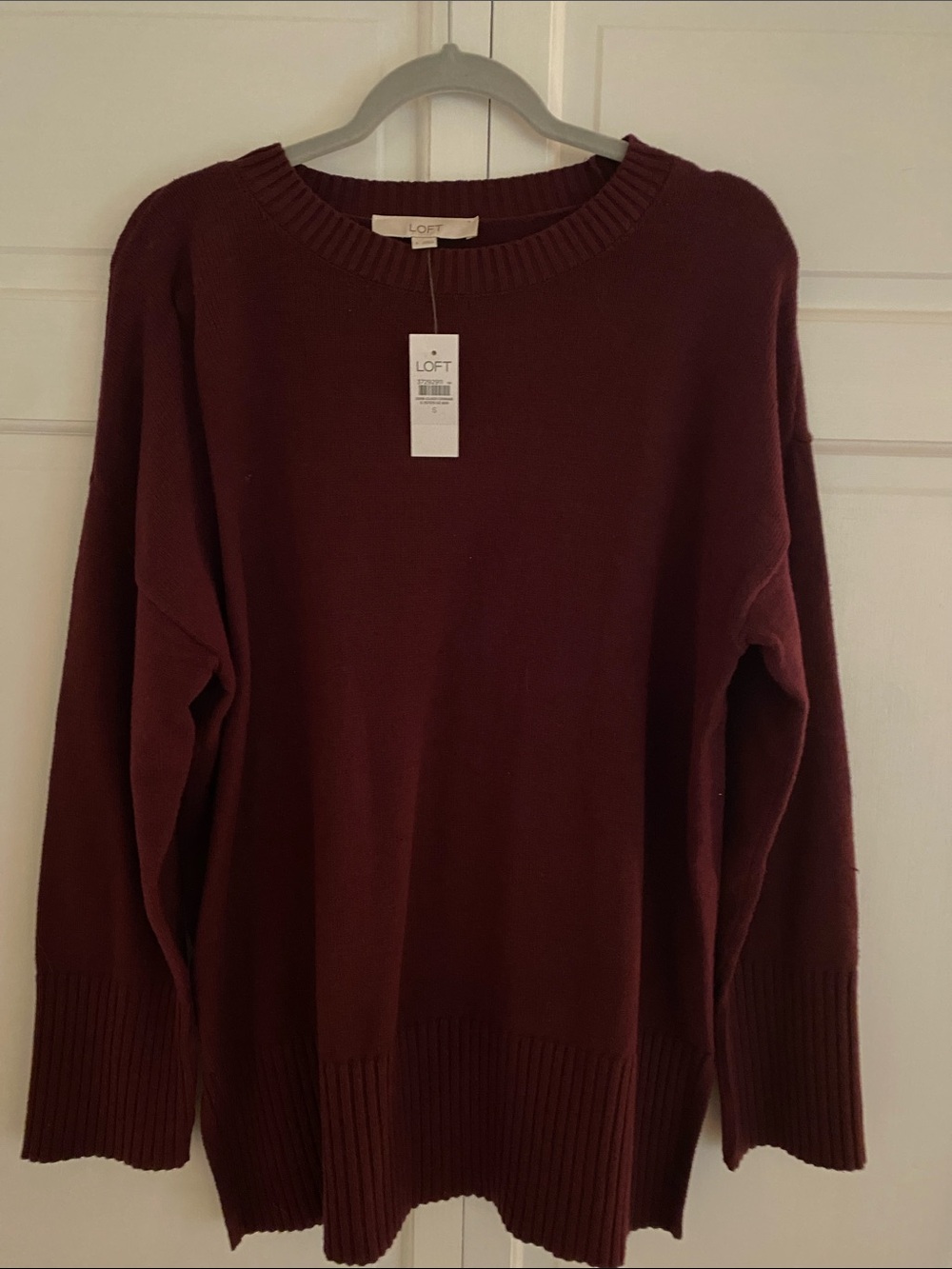 LOFT Women's Wine Crewneck Sweater